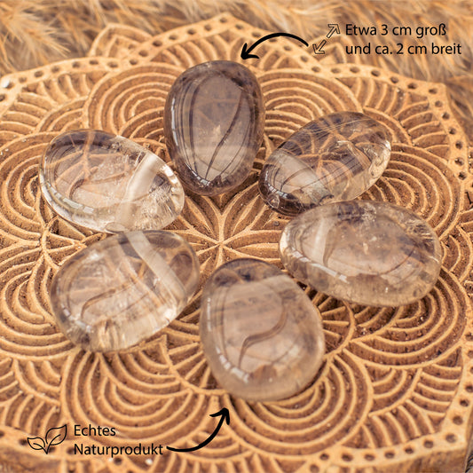 Pendentif goutte en quartz fumé