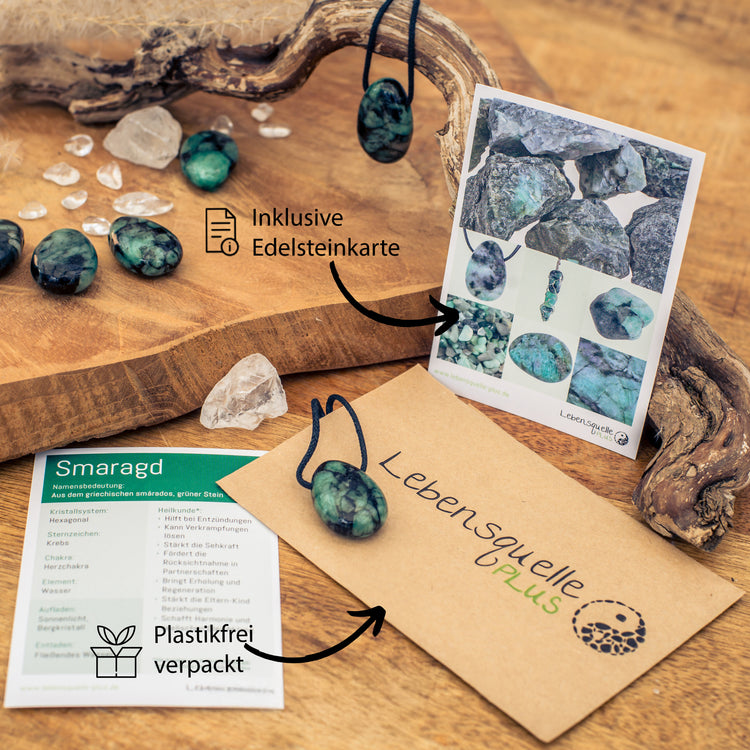 Smaragd Tropfenanhänger