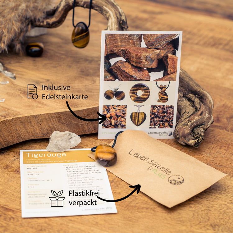 Tigerauge Tropfenanhänger