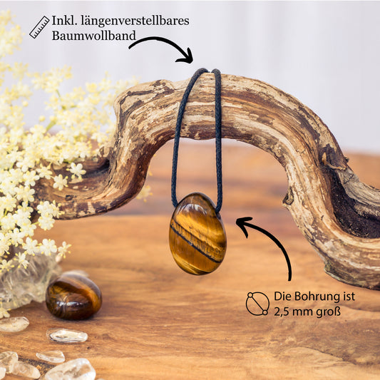 Tigerauge Tropfenanhänger