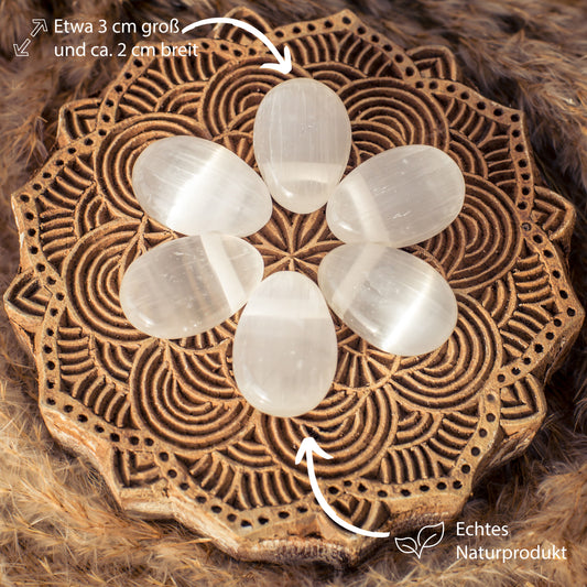 Pendentif goutte en sélénite