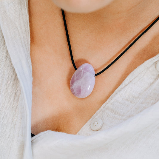 Kunzit Tropfenanhänger