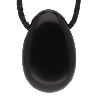 Obsidian, schwarz Tropfenanhänger