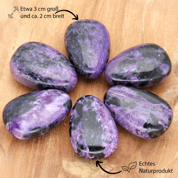 Colgante gota de charoita