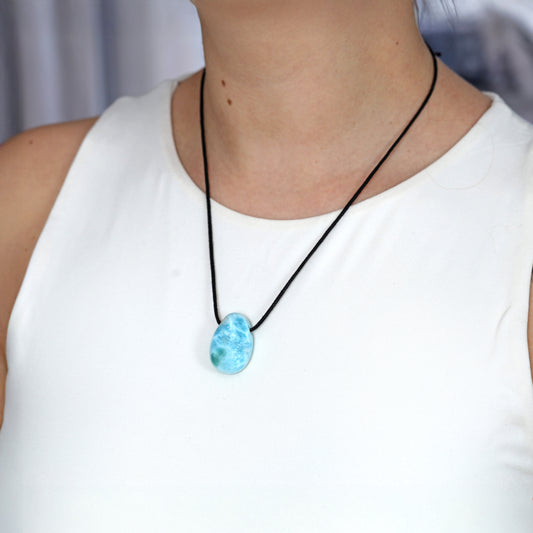 Larimar Drop Pendant