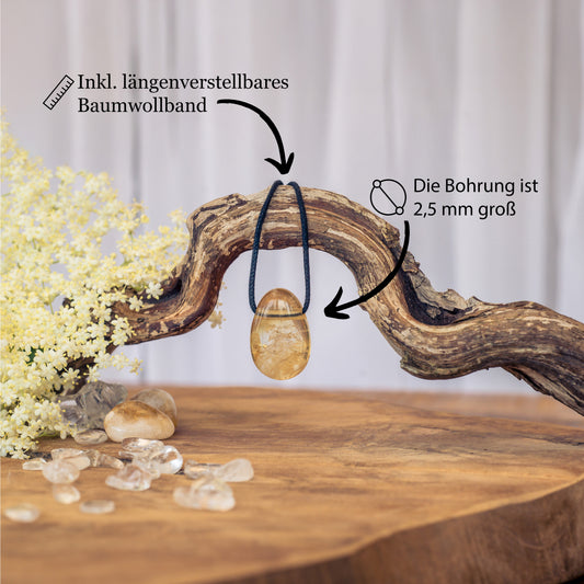 Citrin Tropfenanhänger