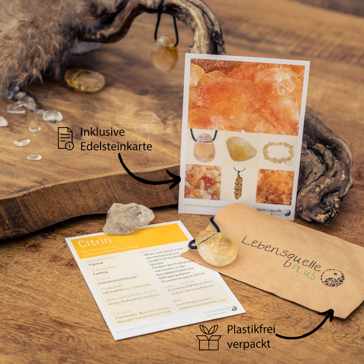 Citrin Tropfenanhänger