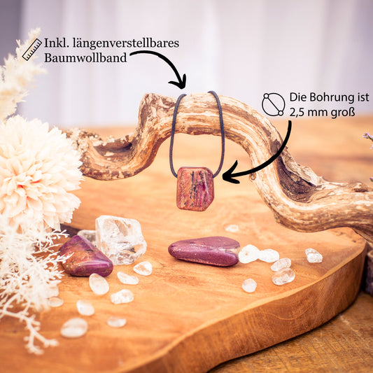 Rubin Tropfenanhänger