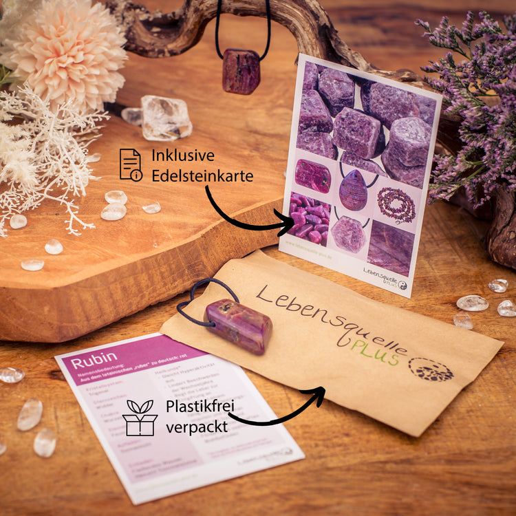 Rubin Tropfenanhänger