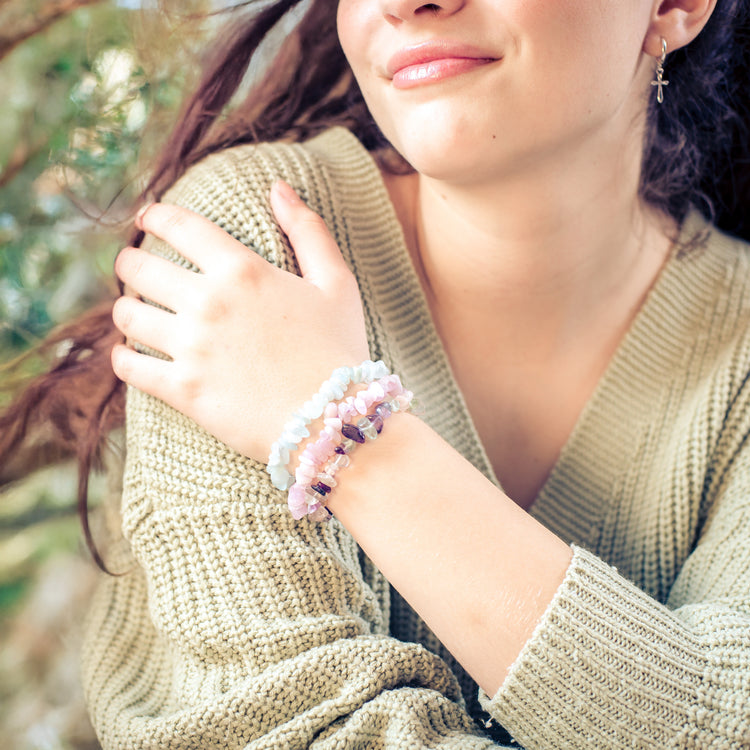 Kunzit Splitterarmband