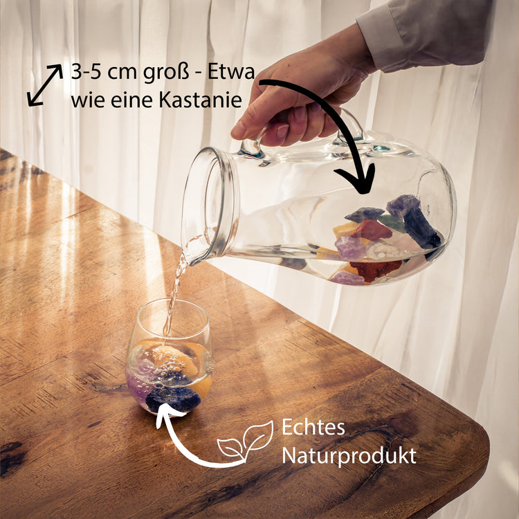 Wassersteine Premium Mischung #1 | 10 beliebte Natursteine für Edelsteinwasser