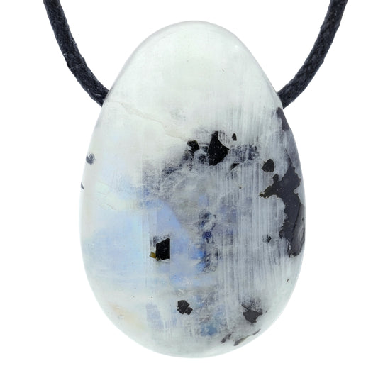 Regenbogen-Mondstein Tropfenanhänger