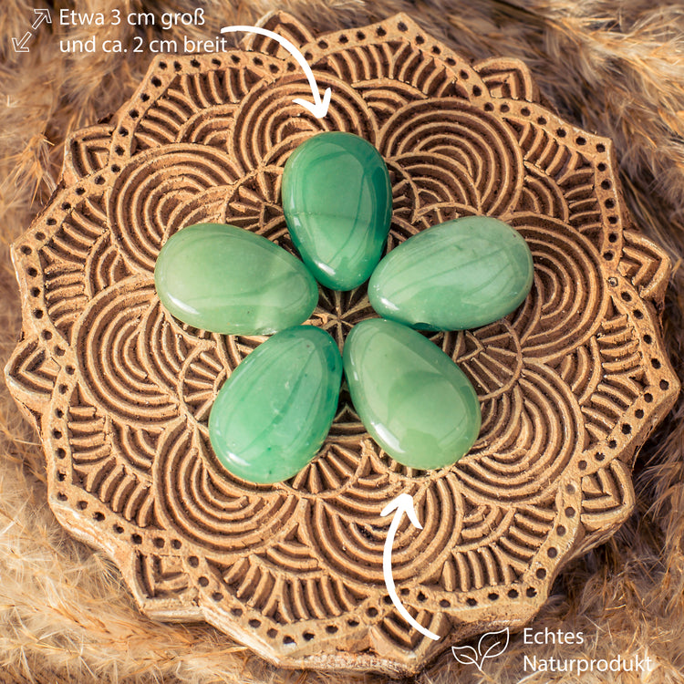 Aventurine verte, pendentif goutte