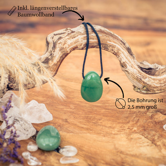 Aventurine verte, pendentif goutte