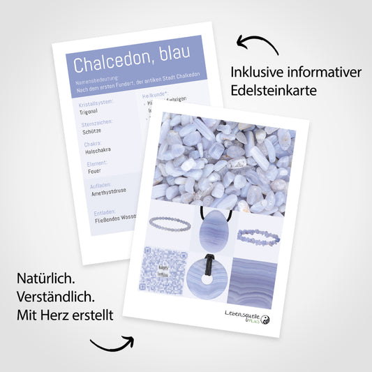 Chalcedon, blau Trommelstein