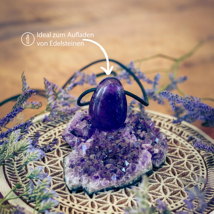 Amethyst Kristalle | 100% naturbelassene Drusenstücke | 3er Set