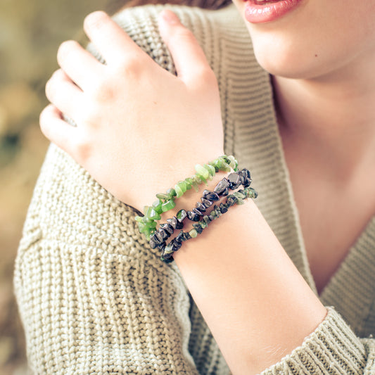 Pulsera de chips de Jade (Nefrita)