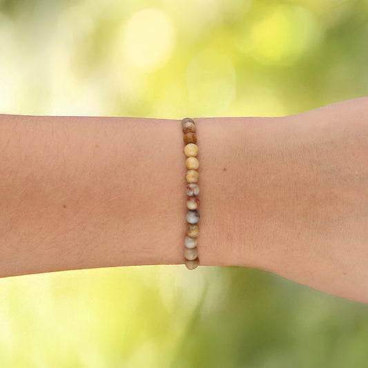 Crazy Lace Achat Mini-Kugelarmband | 4 mm