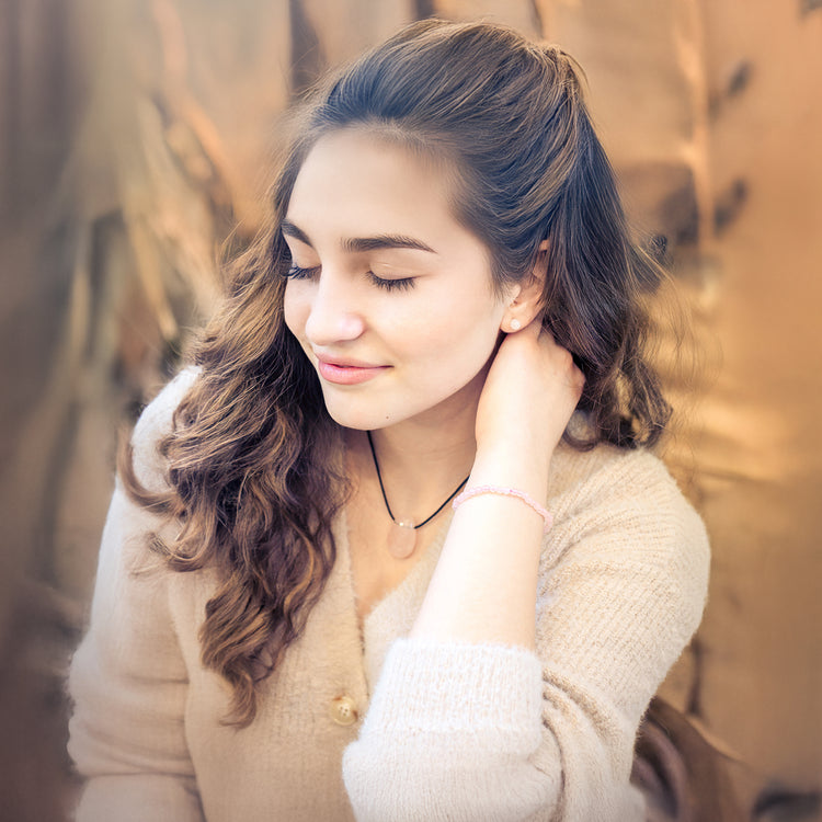 Rosenquarz Mini-Kugelarmband | 4 mm