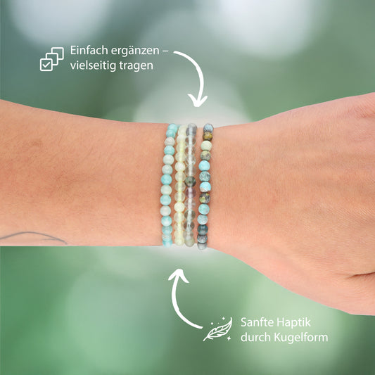 Fluorit Mini-Kugelarmband | 4 mm