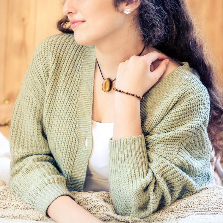 Tigerauge Mini-Kugelarmband | 4 mm