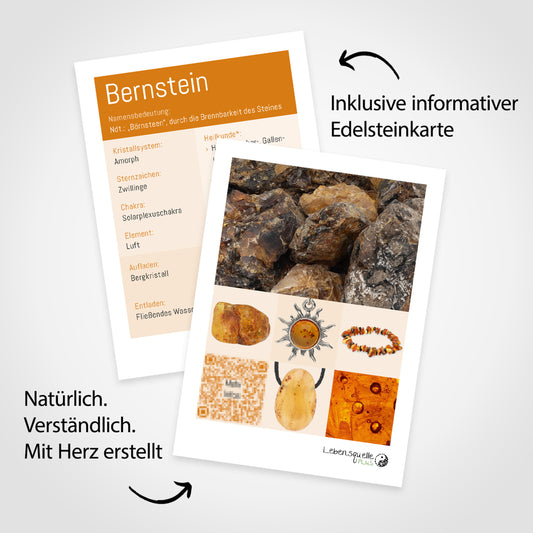 Bernstein Splitterarmband (Honigfarben)