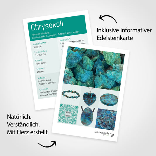 Pierre roulée en chrysocolle