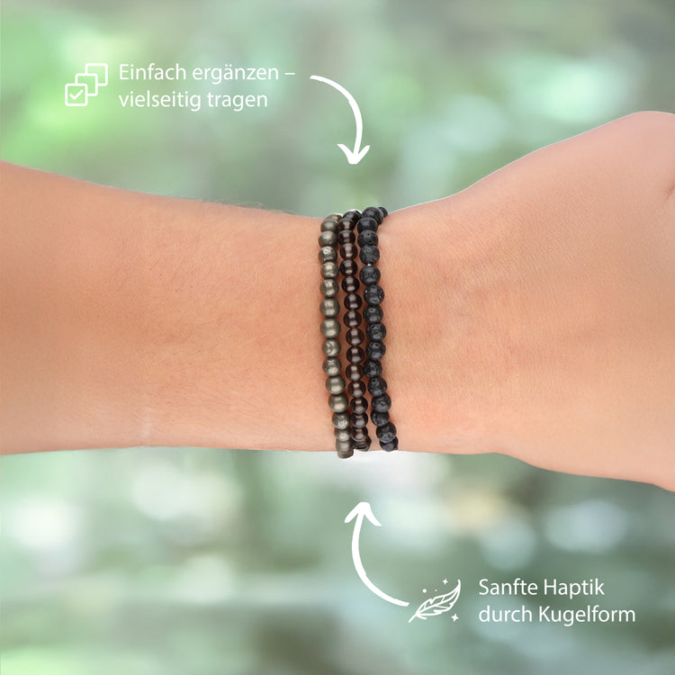 Rauchquarz Mini-Kugelarmband | 4 mm