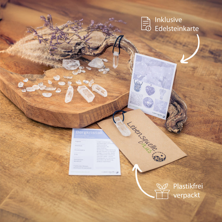 Bergkristall Spitze Rohsteinanhänger