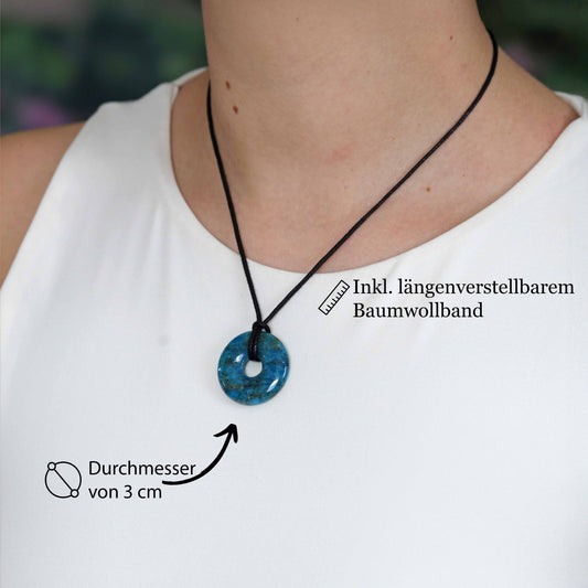 Apatit Donut | 30 mm Anhänger + Baumwollband