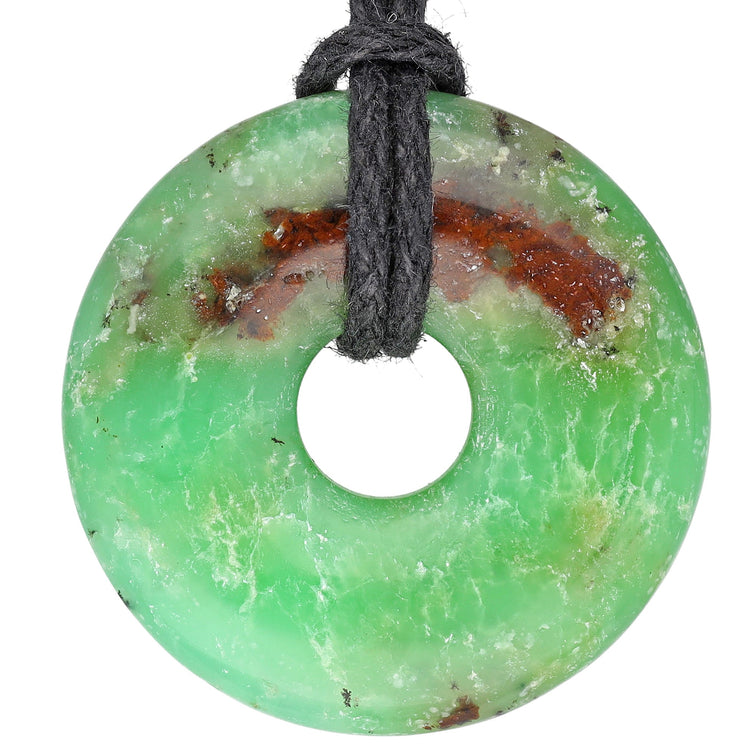 Chrysoprase Donut Pendant | 30 mm Pendant