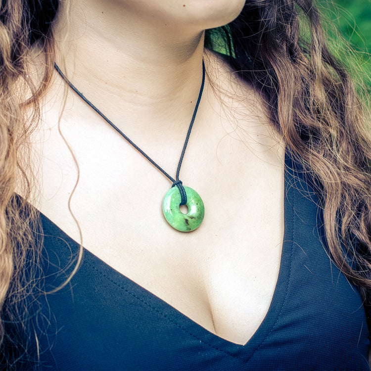 Chrysoprase Donut Pendant | 30 mm Pendant