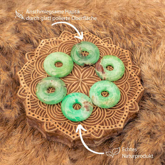 Chrysoprase Donut Pendant | 30 mm Pendant