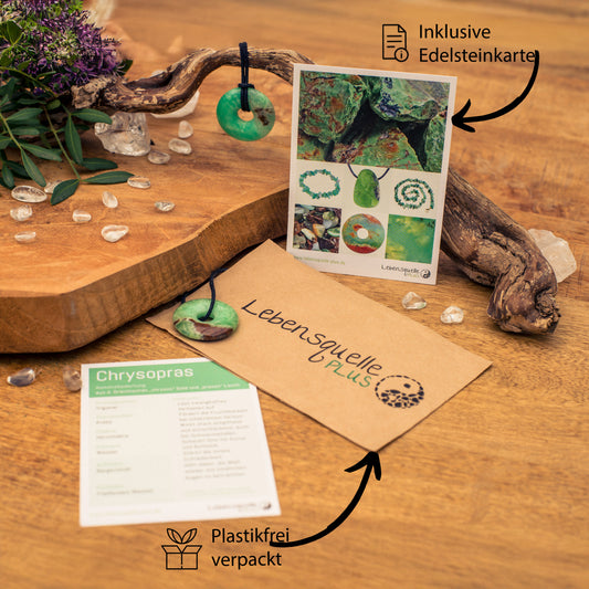 Chrysoprase Donut Pendant | 30 mm Pendant