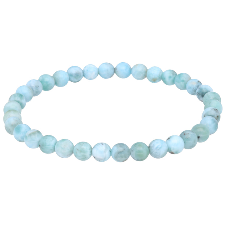 Bracelet de perles en Larimar | 6mm
