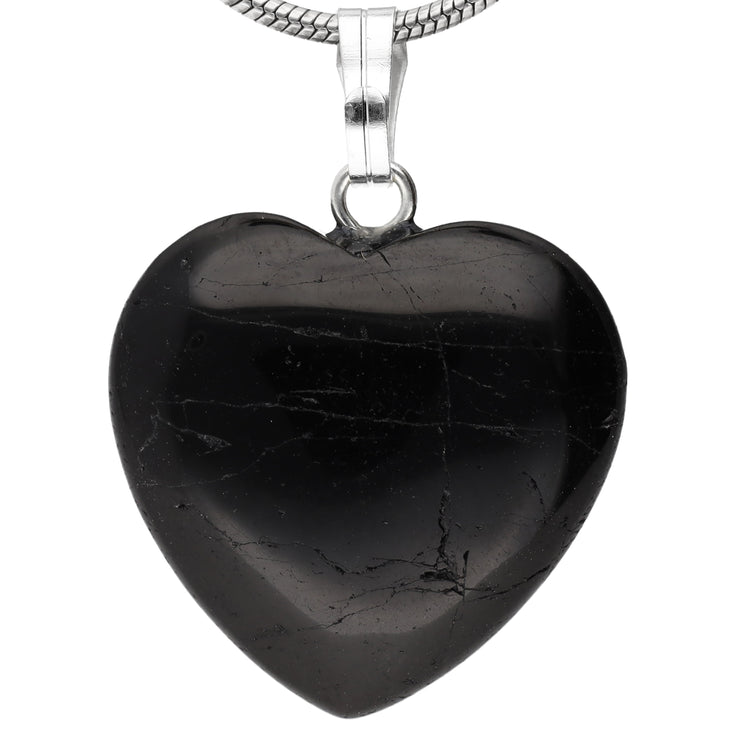 Turmalin (Schörl) Herzanhänger | 2x2 cm