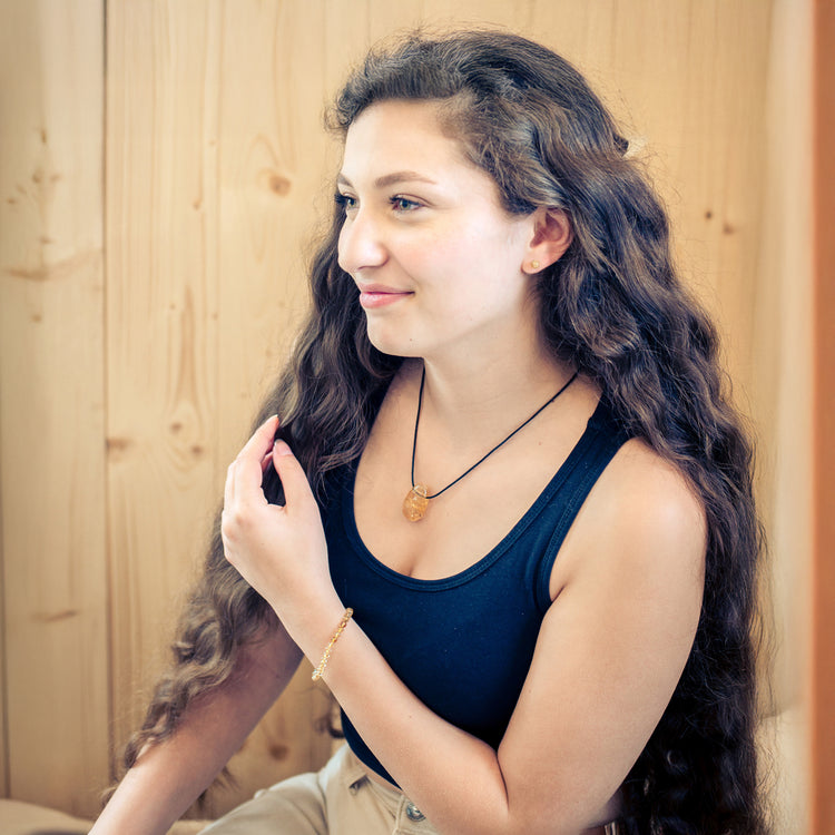 Citrin Mini-Kugelarmband | 4 mm