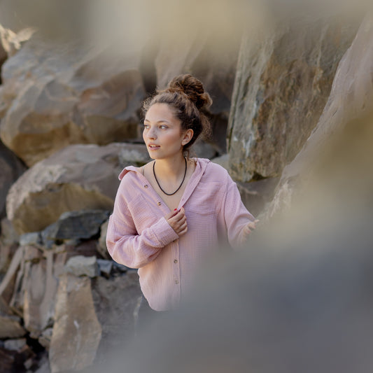 Onyx Kugelkette | Ø 4mm mit 925er Silber Verschluss | 45cm