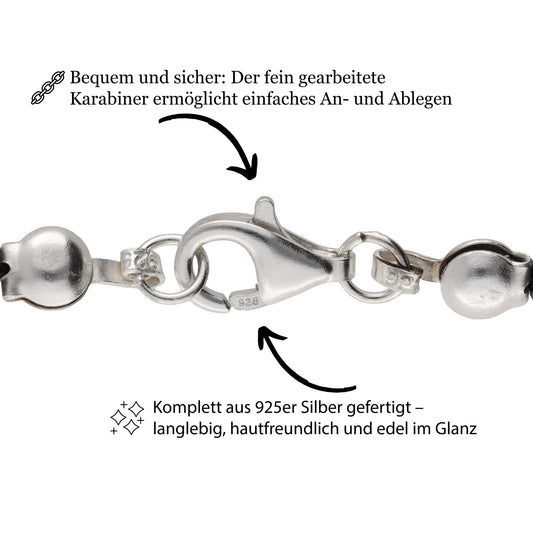 Green Aventurine bead necklace | Ø 4mm with 925 silver clasp | 45cm