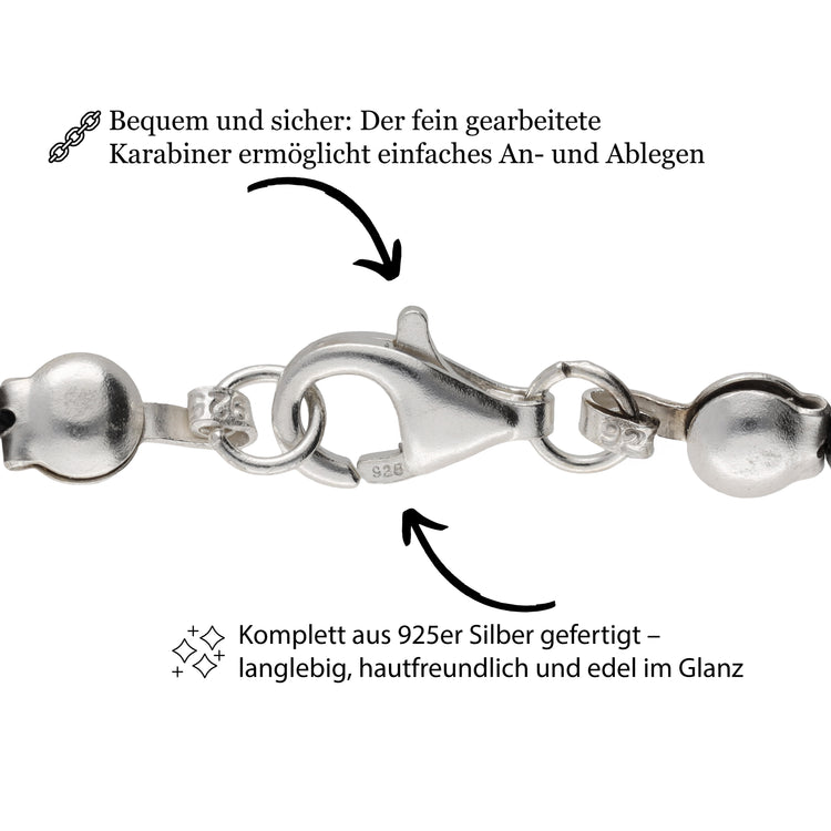 Green Aventurine bead necklace | Ø 4mm with 925 silver clasp | 45cm
