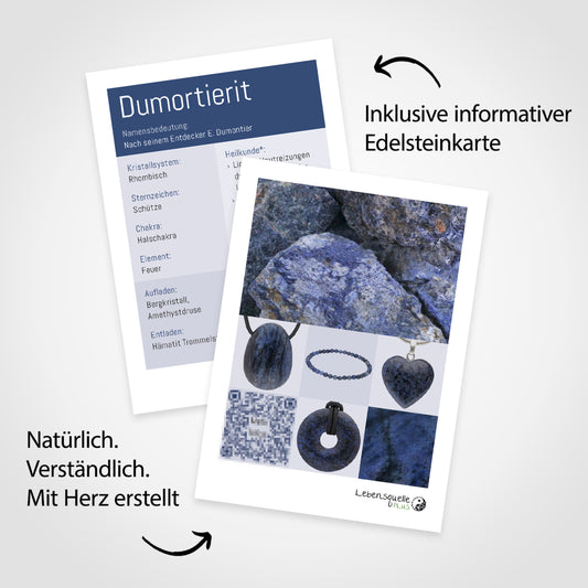 Dumortierit Kugelkette | Ø 4mm mit 925er Silber Verschluss | 45cm