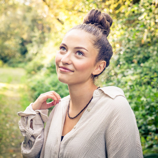 Rauchquarz Kugelkette | Ø 4mm mit 925er Silber Verschluss | 45cm