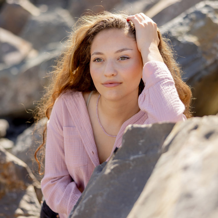 Kunzit Kugelkette | Ø 4mm mit 925er Silber Verschluss | 45cm