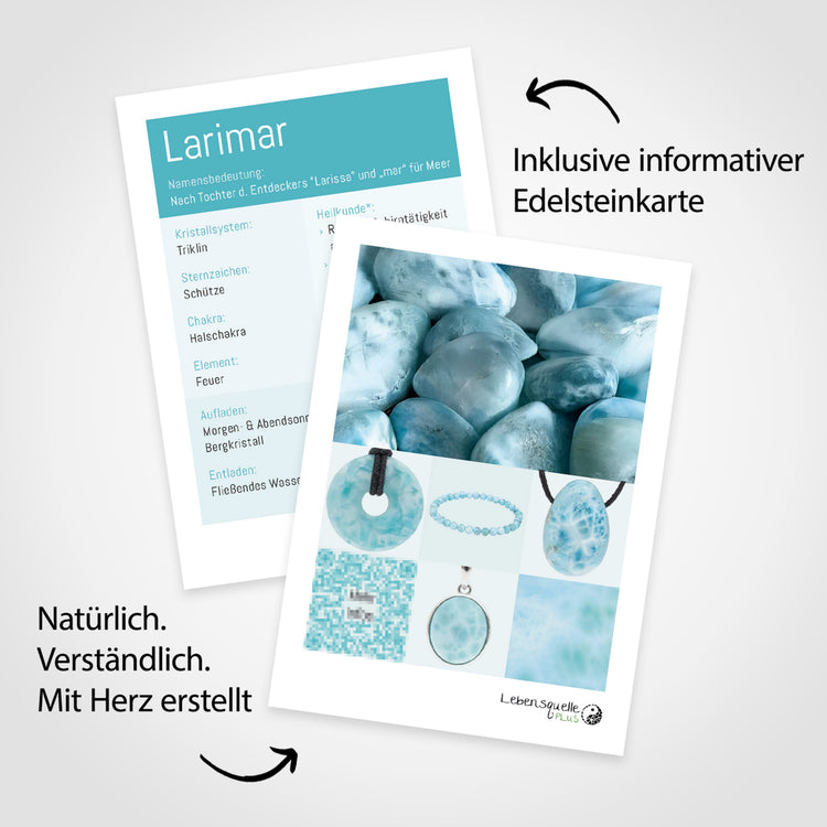 Pierre roulée en Larimar