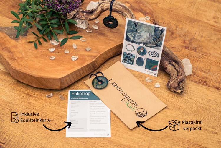 Heliotrop Donut | 30 mm Anhänger + Baumwollband