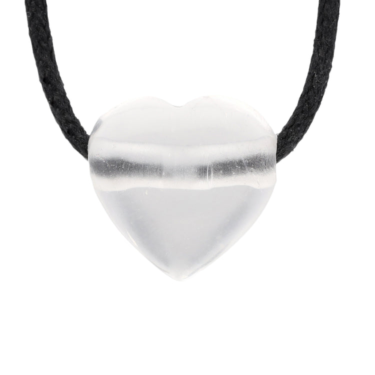 Herzanhänger "Goldenes Dreieck" Amethyst + Bergkristall + Rosenquarz