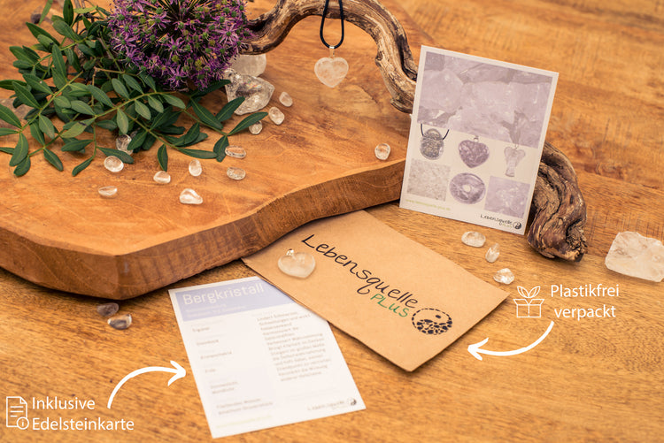 Bergkristall Herzanhänger | 2x2 cm