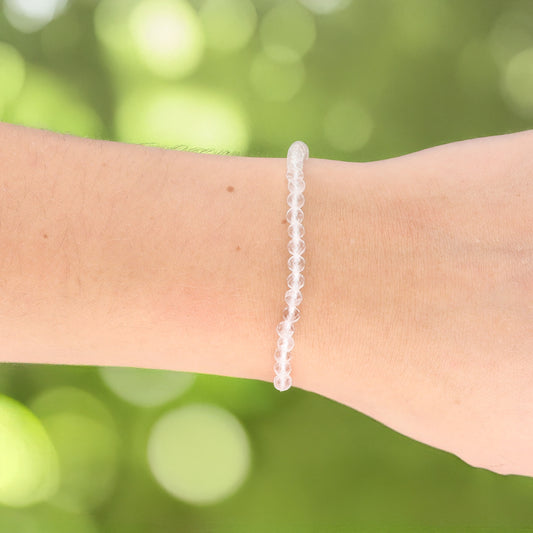 Bergkristall | facettiertes Armband | 4 mm