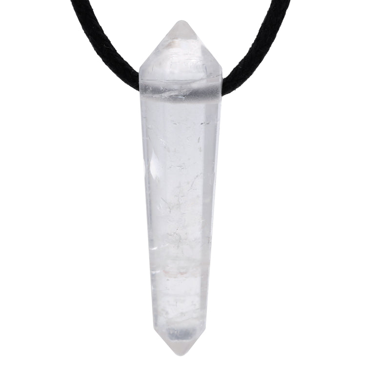Rock crystal double terminated pendant