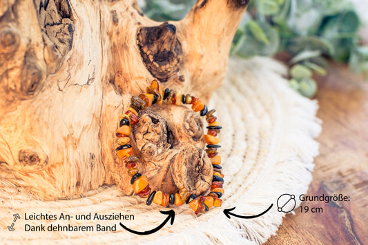 Bernstein Splitterarmband (Multicolor)